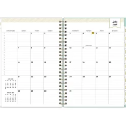 Academic Planners|Blue Sky 2024-2025 Day Designer Flower Field Mint 5.88
