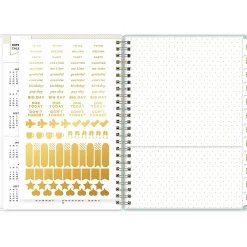 Academic Planners|Blue Sky 2024-2025 Day Designer Flower Field Mint 5.88
