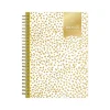 2025 Planners|Blue Sky 2025 Day Designer Gold Spotty 5.88" x 8.63" Weekly & Monthly Planner, Plastic Cover, White/Gold (148133)