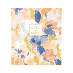 Academic Planners|Blue Sky 2024-2025 Day Designer In Bloom 8" x 10" Academic Weekly & Monthly Planner, Gray Board Cover, Multicolor (150135)