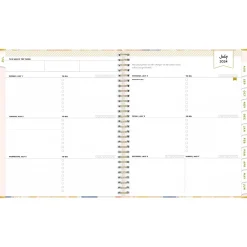Academic Planners|Blue Sky 2024-2025 Day Designer In Bloom 8" x 10" Academic Weekly & Monthly Planner, Gray Board Cover, Multicolor (150135)