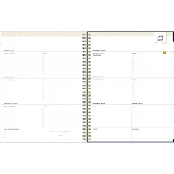 Academic Planners|Blue Sky 2024-2025 Day Designer Peyton Navy 8.5" x 11" Academic Weekly & Monthly Planner, Plastic Cover, Multicolor