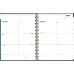 2025 Planners|Blue Sky 2025 Day Designer Peacock 8.5" x 11" Weekly & Monthly Planner, Plastic Cover, Blue (143889-25)