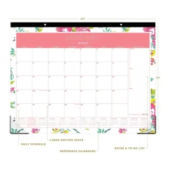 2025 Calendars|Blue Sky 2025 Day Designer Peyton White 22" x 17" Monthly Desk Pad Calendar (103631-25)
