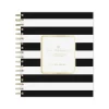Academic Planners|Blue Sky 2024-2025 Day Designer Rugby Stripe 8" x 10" Academic Daily & Monthly Planner, Black/White (144875)