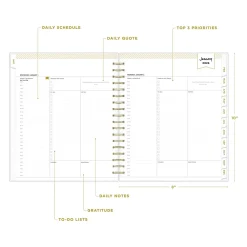 2025 Planners|Blue Sky 2025 Day Designer Rugby Stripe 8