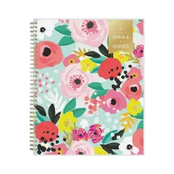 Academic Planners|Blue Sky 2024-2025 Day Designer Secret Garden Mint 8.5" x 11" Academic Weekly & Monthly Planner, Plastic Cover, Multicolor