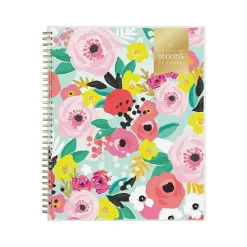 2025 Planners|Blue Sky 2025 Day Designer Secret Garden Mint Green 8.5" x 11" Weekly & Monthly Planner, Plastic Cover, Multicolor