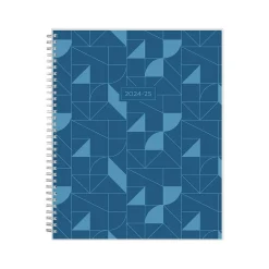 Academic Planners|Blue Sky 2024-2025 Decosta Blue 8.5" x 11" Academic Weekly & Monthly Student Planner, Plastic Cover (150459)