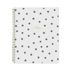 2025 Planners|Blue Sky 2025 Deelie 8.5" x 11" Weekly & Monthly Planner, Plastic Cover, White/Gray (152249)