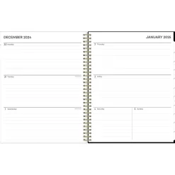 2025 Planners|Blue Sky 2025 Deelie 8.5" x 11" Weekly & Monthly Planner, Plastic Cover, White/Gray (152249)