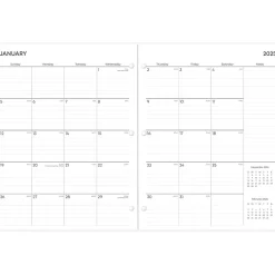 2025 Planners|Blue Sky 2025 Effine 8.5" x 11" Monthly Planner, Plastic Cover, Green (147940)