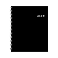 Academic Planners|Blue Sky 2024-2025 Enterprise 8.5" x 11" Academic Weekly & Monthly Planner, Plastic Cover, Black (130609-A25)