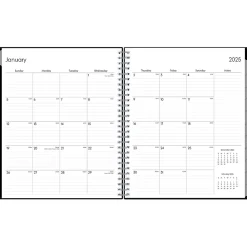 2025 Planners|Blue Sky 2025 Enterprise 8" x 10" Monthly Planner, Plastic Cover, Black (131794-25)