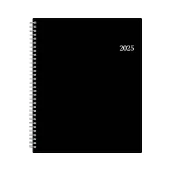 2025 Planners|Blue Sky 2025 Enterprise 8.5" x 11" Weekly & Monthly Planner, Plastic Cover, Black (111288-25)