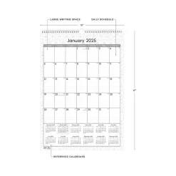 2025 Calendars|Blue Sky 2025 Enterprise 12" x 17" Monthly Wall Calendar, White/Gray (117373-25)