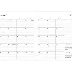 2025 Planners|Blue Sky 2025 Enterprise 8.5" x 11" Monthly Planner, Plastic Cover, Black (147965)