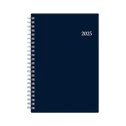 2025 Planners|Blue Sky 2025 Enterprise 5" x 8" Weekly & Monthly Planner, Plastic Cover, Navy (147973)