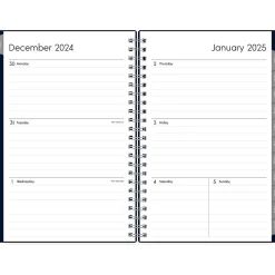 2025 Planners|Blue Sky 2025 Enterprise 5" x 8" Weekly & Monthly Planner, Plastic Cover, Navy (147973)