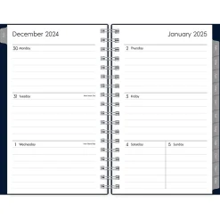 2025 Planners|Blue Sky 2025 Enterprise 3.63" x 6.13" Weekly & Monthly Planner, Plastic Cover, Navy (147976)