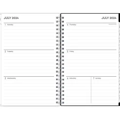 Academic Planners|Blue Sky 2024-2025 Fabiana 5" x 8" Academic Weekly & Monthly Planner, Black/White (149813)