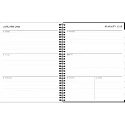 2025 Planners|Blue Sky 2025 Fran 8.5" x 11" Weekly & Monthly Planner, Plastic Cover, Black/Brown (150542)