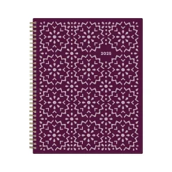 2025 Planners|Blue Sky 2025 Gili 8.5" x 11" Weekly & Monthly Planner, Plastic Cover, Burgundy/Beige (117889-25)