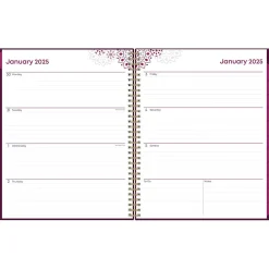 2025 Planners|Blue Sky 2025 Gili 8.5" x 11" Weekly & Monthly Planner, Plastic Cover, Burgundy/Beige (117889-25)