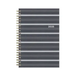 2025 Planners|Blue Sky 2025 Hadley 5" x 8" Weekly & Monthly Planner, Plastic Cover, Gray/White (150782)