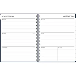 2025 Planners|Blue Sky 2025 Harbour 8.5" x 11" Weekly & Monthly Planner, Plastic Cover, Navy (148240)