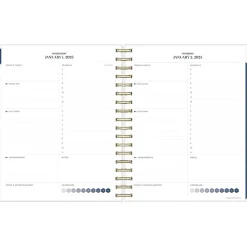 2025 Planners|Blue Sky 2025 inkWELL Press Ombre Sky 7" x 9" Daily & Monthly Planner, Plastic Cover, Blue/Pink (152188)
