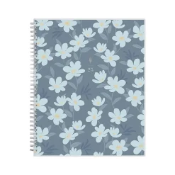 2025 Planners|Blue Sky 2025 inkWELL Press Twilight Blooms 8.5" x 11" Weekly & Monthly Planner, Plastic Cover, Blue/Yellow (152447)