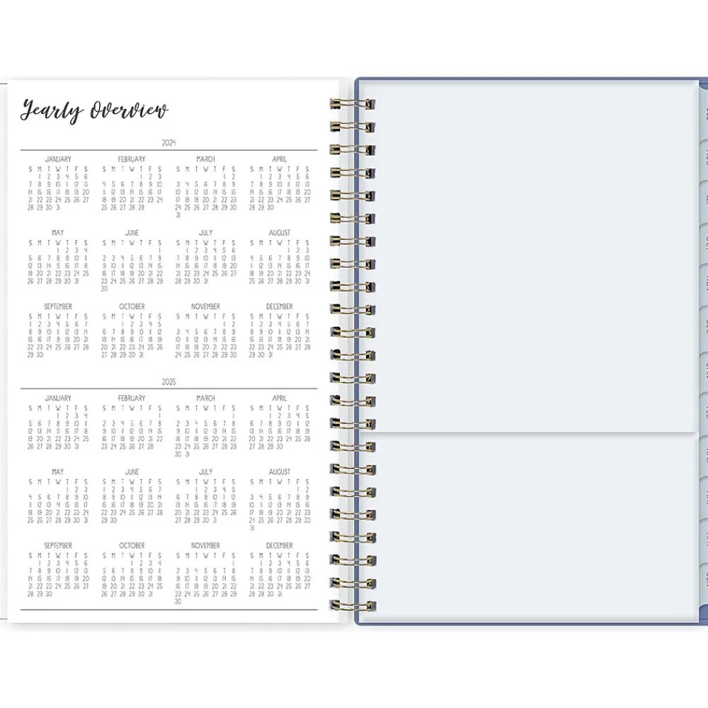 Academic Planners|Blue Sky 2024-2025 Ivory Paper Co Julieanne 5" x 8" Academic Weekly & Monthly Planner, Plastic Cover, Multicolor (146888)