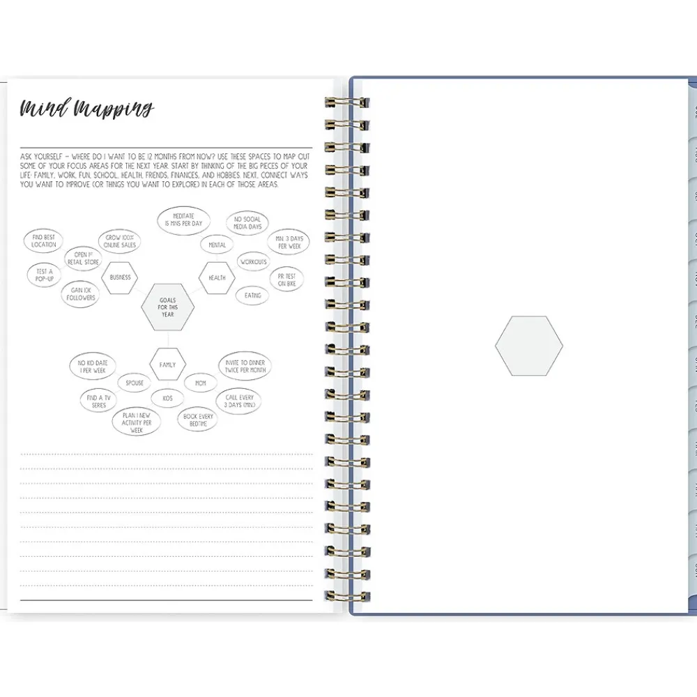 Academic Planners|Blue Sky 2024-2025 Ivory Paper Co Julieanne 5" x 8" Academic Weekly & Monthly Planner, Plastic Cover, Multicolor (146888)
