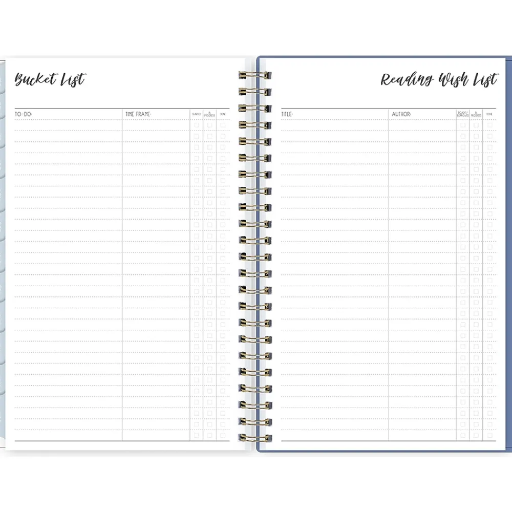 Academic Planners|Blue Sky 2024-2025 Ivory Paper Co Julieanne 5" x 8" Academic Weekly & Monthly Planner, Plastic Cover, Multicolor (146888)