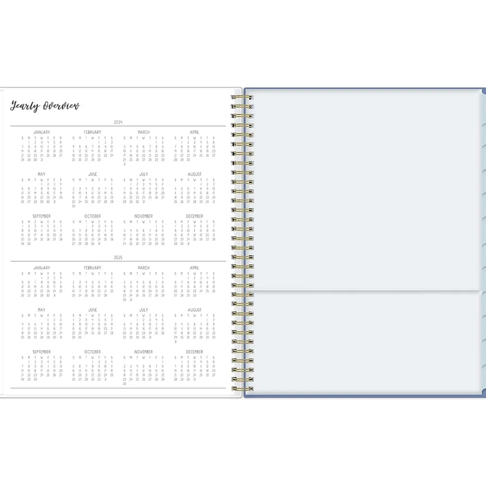 Academic Planners|Blue Sky 2024-2025 Ivory Paper Co Julieanne 8.5" x 11" Academic Weekly & Monthly Planner, Plastic Cover, Multicolor (146880)
