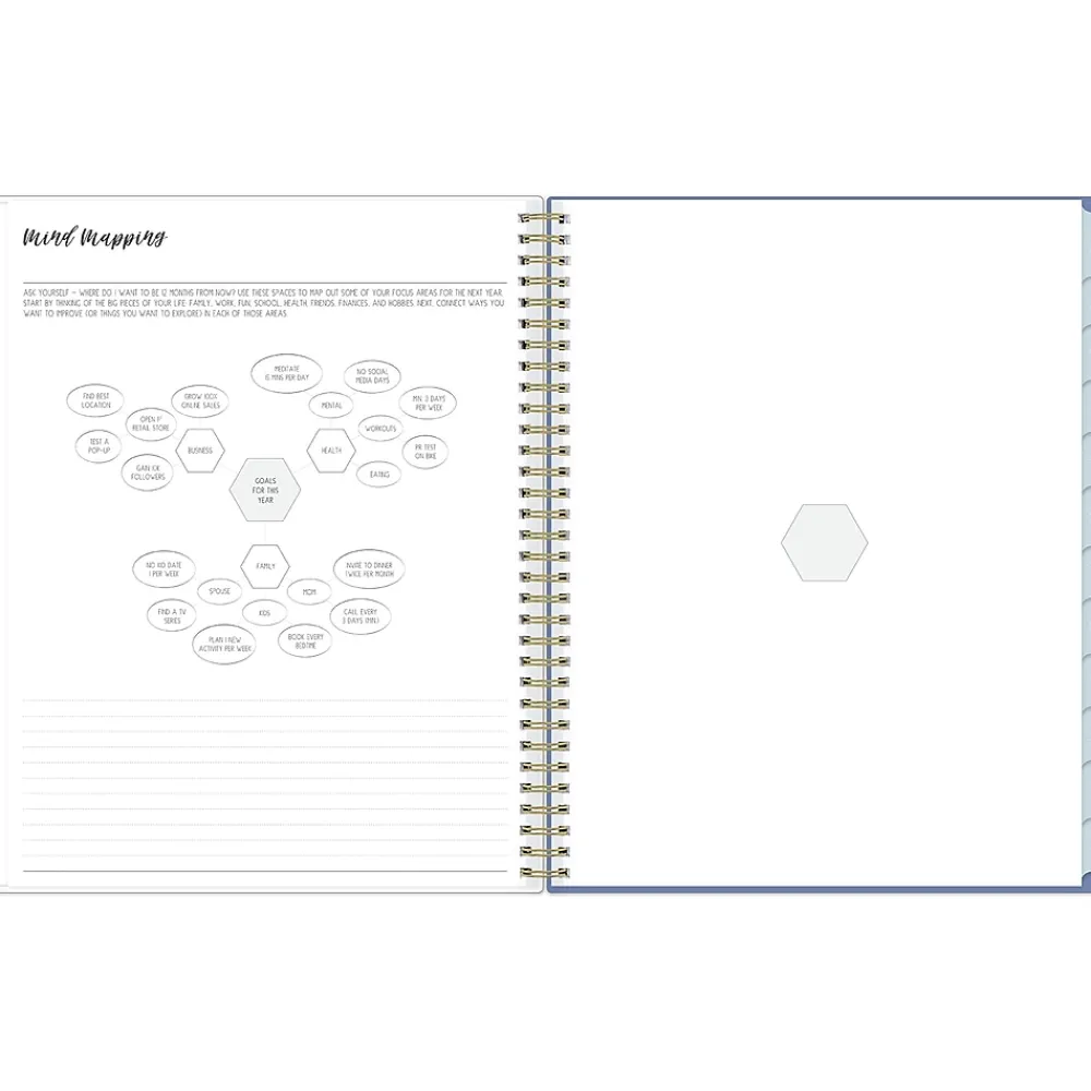 Academic Planners|Blue Sky 2024-2025 Ivory Paper Co Julieanne 8.5" x 11" Academic Weekly & Monthly Planner, Plastic Cover, Multicolor (146880)