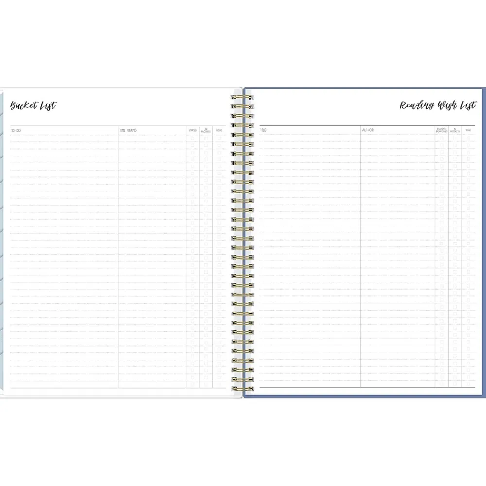 Academic Planners|Blue Sky 2024-2025 Ivory Paper Co Julieanne 8.5" x 11" Academic Weekly & Monthly Planner, Plastic Cover, Multicolor (146880)