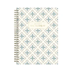 Academic Planners|Blue Sky 2024-2025 Ivory Paper Co Davina 5.87" x 8.6" Academic Weekly & Monthly Planner, Plastic Cover, Cream/Blue (146882)