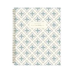 Academic Planners|Blue Sky 2024-2025 Ivory Paper Co Davina 8.5" x 11" Academic Weekly & Monthly Planner, Plastic Cover, Cream/Blue (146878)
