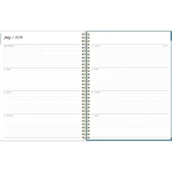 Academic Planners|Blue Sky 2024-2025 Ivory Paper Co Davina 8.5" x 11" Academic Weekly & Monthly Planner, Plastic Cover, Cream/Blue (146878)