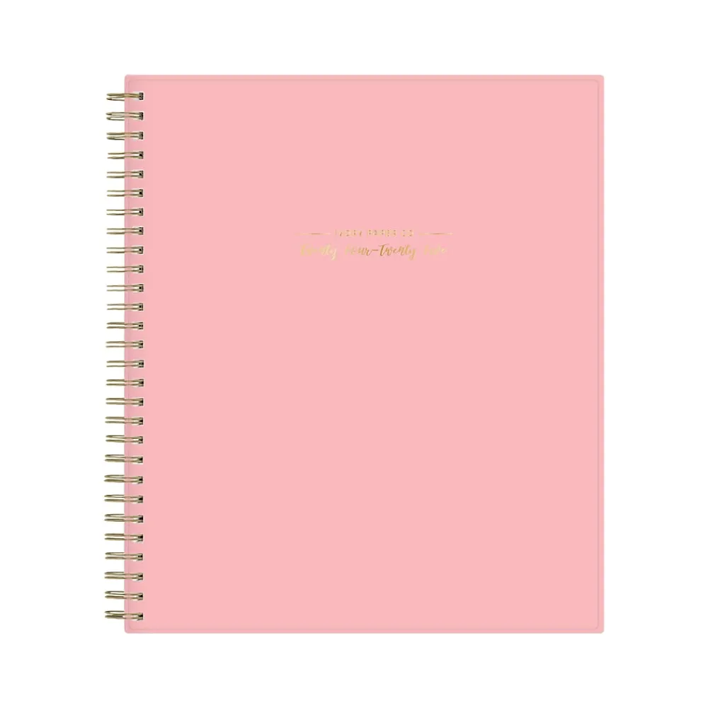 Academic Planners|Blue Sky 2024-2025 Ivory Paper Co Flamingo Pink 8" x 10" Academic Monthly Planner, Plastic Cover (146896)