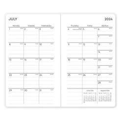 Academic Planners|Blue Sky 2024-2026 Jett 3.63" x 6.13" Academic Monthly Planner, Plastic Cover, Blue/Green (146859)