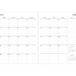 Academic Planners|Blue Sky 2024-2025 Jett 8.5" x 11" Academic Monthly Planner, Plastic Cover, Blue/Green (146858)