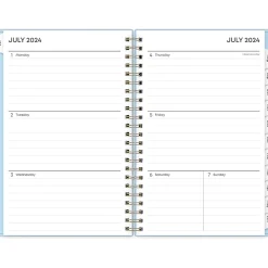 Academic Planners|Blue Sky 2024-2025 Jordy 5" x 8" Academic Weekly & Monthly Planner, Plastic Cover, Blue (149815)