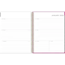 2025 Planners|Blue Sky 2025 Kelly Ventura Magenta Blooms 8.5" x 11" Weekly & Monthly Planner, Plastic Cover, Multicolor (140945-25)
