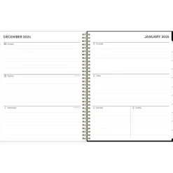 2025 Planners|Blue Sky 2025 Laina Dark 8.5" x 11" Weekly & Monthly Planner, Plastic Cover, Green/Black (148231)