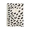 Academic Planners|Blue Sky 2024-2025 Leopard Black 5" x 8" Academic Weekly & Monthly Planner, Plastic Cover, Black/White (149047-A25)