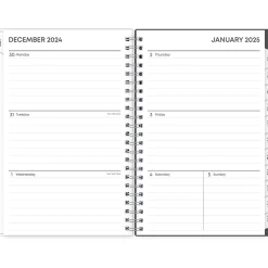 2025 Planners|Blue Sky 2025 Montauk 5" x 8" Weekly & Monthly Planner, Plastic Cover, Gray/Beige (133875-25)