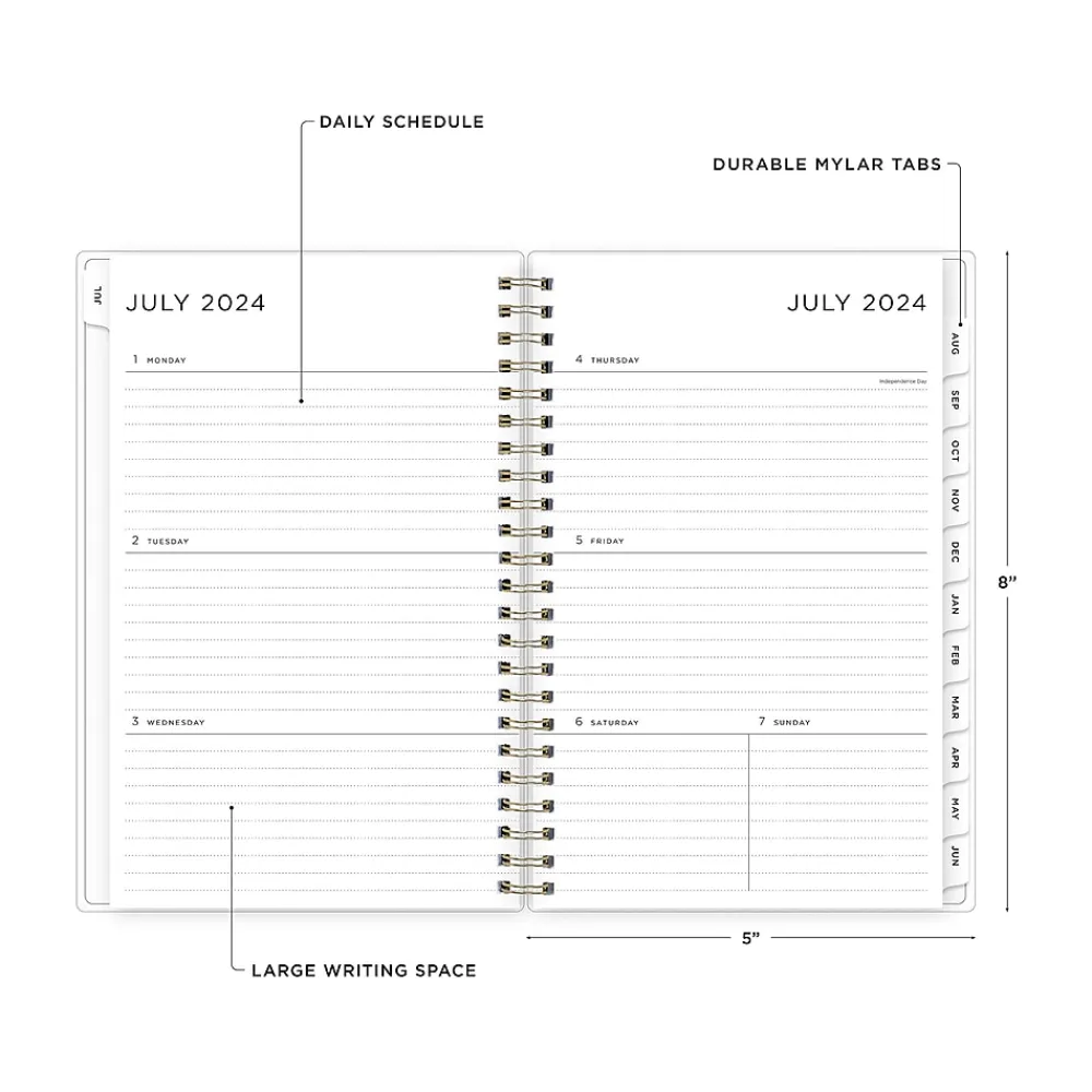Academic Planners|Blue Sky 2024-2025 Multicolor Smoke 5" x 8" Academic Weekly & Monthly Planner (133682-A25)